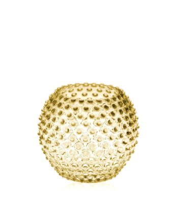 Hobnail Globe Vase 18 cm Light amber