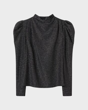 Barbara LS Topp Silver Stripe Lurex
